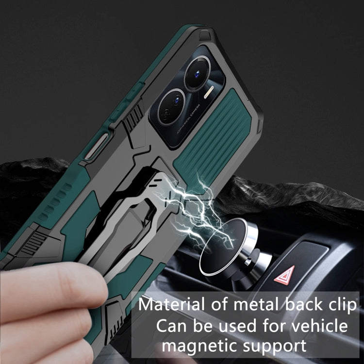 For vivo Y16 Armor Warrior Shockproof PC + TPU Phone Case