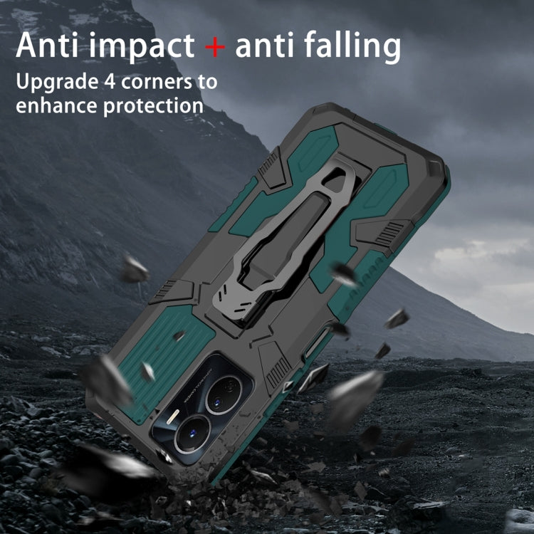 For vivo Y16 Armor Warrior Shockproof PC + TPU Phone Case