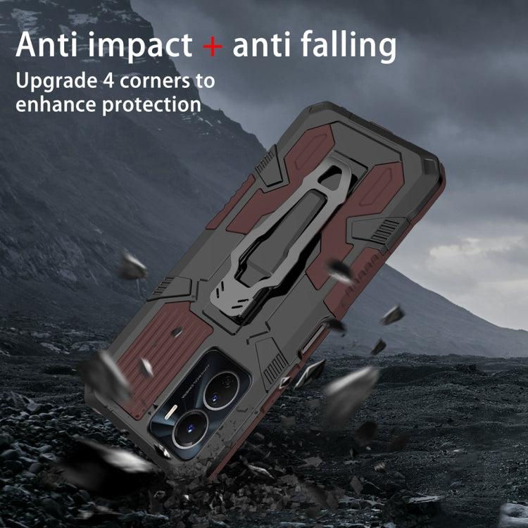 For vivo Y16 Armor Warrior Shockproof PC + TPU Phone Case