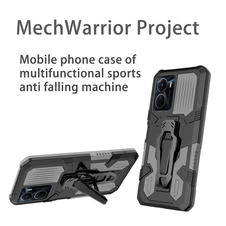 For vivo Y16 Armor Warrior Shockproof PC + TPU Phone Case