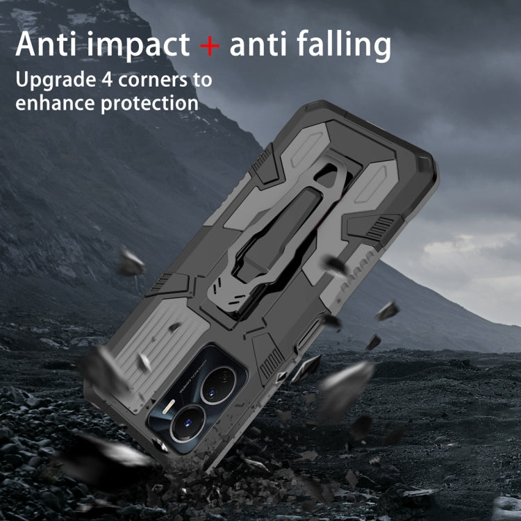 For vivo Y16 Armor Warrior Shockproof PC + TPU Phone Case