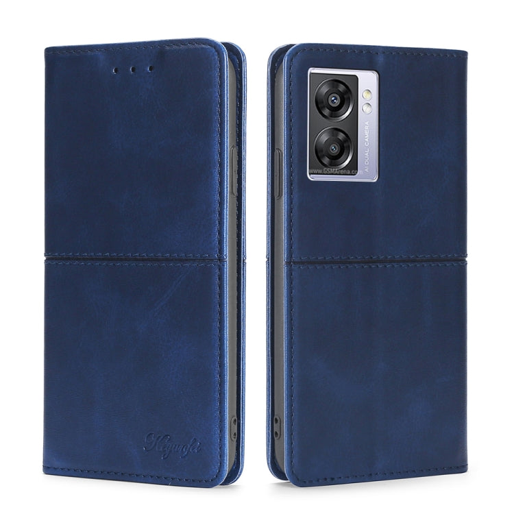 For OPPO K10 5G Global Cow Texture Magnetic Leather Phone Case