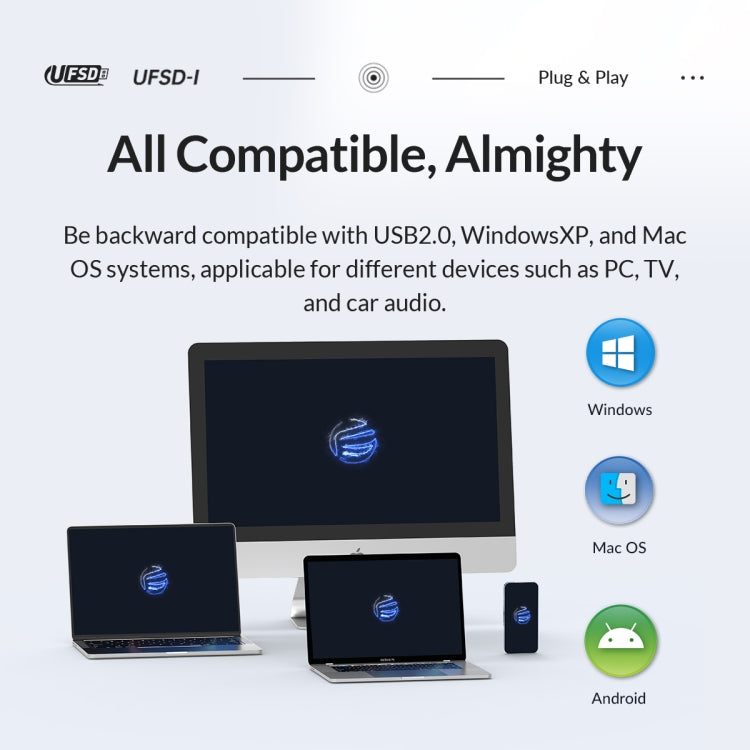 ORICO UFS Flash Drive, Read: 411MB/s, Write: 353MB/s, Memory:128GB, Port:USB-A(Silver)