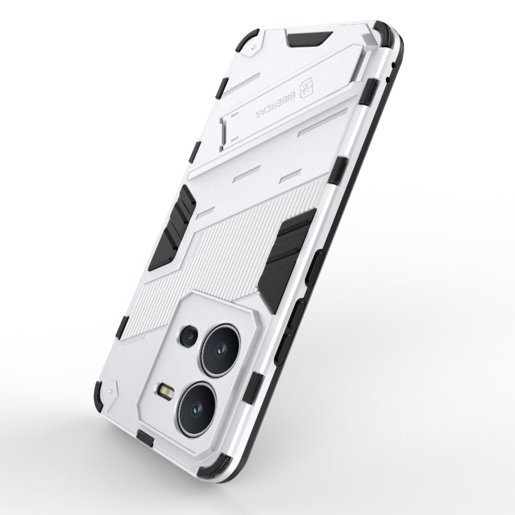 For vivo V25 5G Global PC + TPU Shockproof Phone Case with Invisible Holder