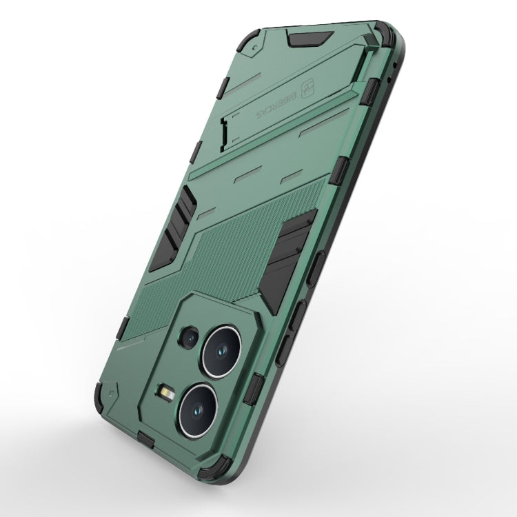 For vivo V25 5G Global PC + TPU Shockproof Phone Case with Invisible Holder