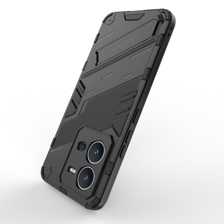 For vivo V25 5G Global PC + TPU Shockproof Phone Case with Invisible Holder