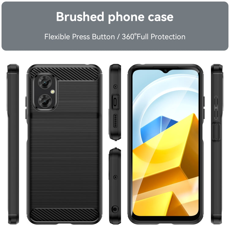For Xiaomi Redmi Note 11R Brushed Texture Carbon Fiber TPU Phone Case