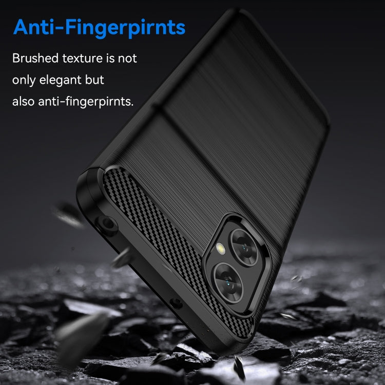 For Xiaomi Redmi Note 11R Brushed Texture Carbon Fiber TPU Phone Case