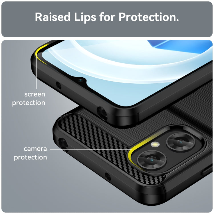 For Xiaomi Redmi Note 11R Brushed Texture Carbon Fiber TPU Phone Case
