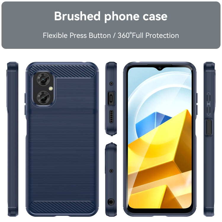 For Xiaomi Redmi Note 11R Brushed Texture Carbon Fiber TPU Phone Case