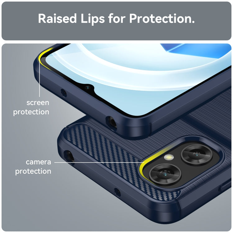 For Xiaomi Redmi Note 11R Brushed Texture Carbon Fiber TPU Phone Case