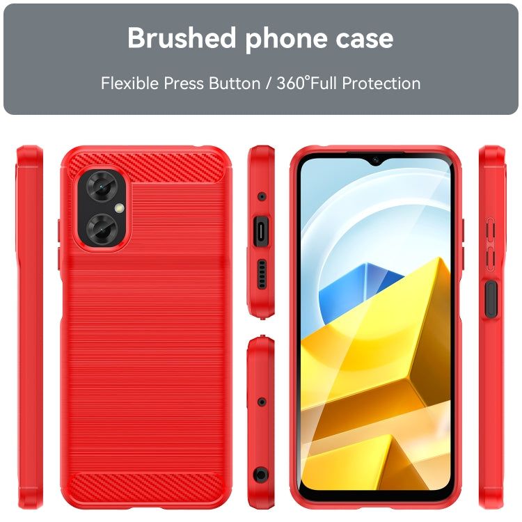 For Xiaomi Redmi Note 11R Brushed Texture Carbon Fiber TPU Phone Case