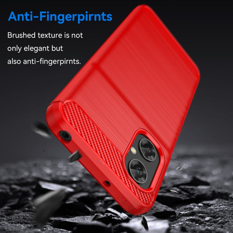 For Xiaomi Redmi Note 11R Brushed Texture Carbon Fiber TPU Phone Case