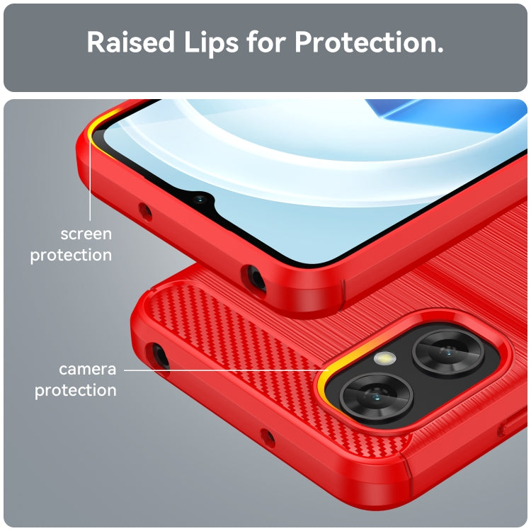 For Xiaomi Redmi Note 11R Brushed Texture Carbon Fiber TPU Phone Case