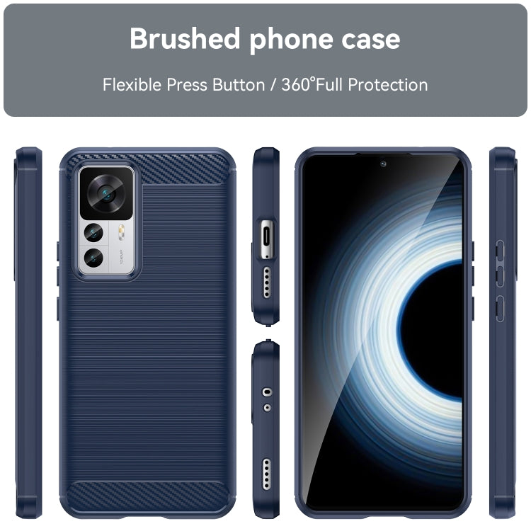 For Xiaomi 12T / Redmi K50 Ultra Brushed Texture Carbon Fiber TPU Phone Case