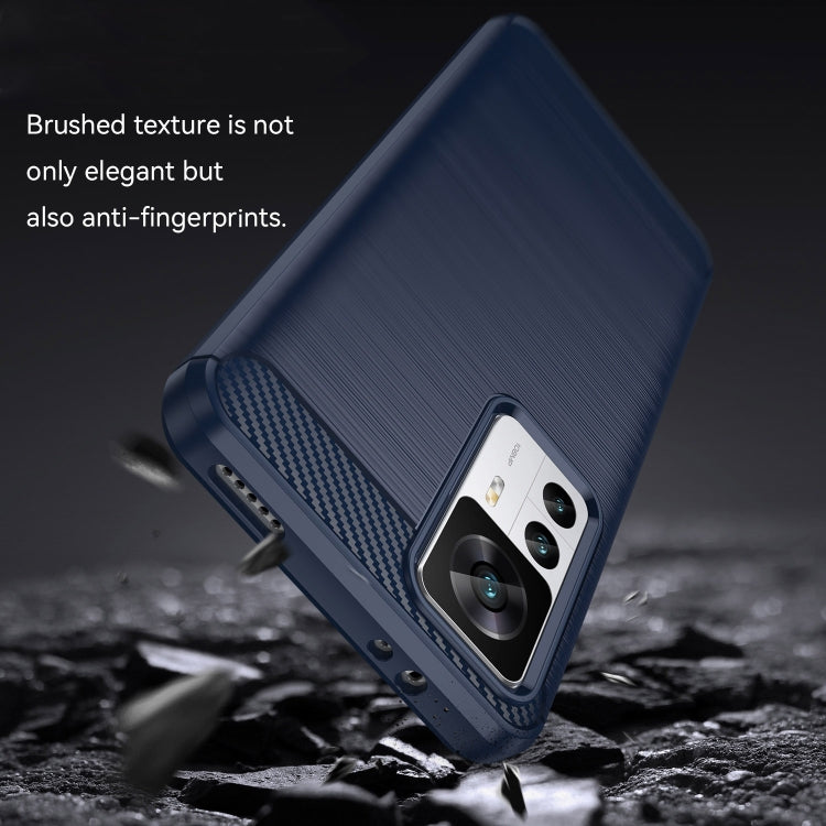 For Xiaomi 12T / Redmi K50 Ultra Brushed Texture Carbon Fiber TPU Phone Case