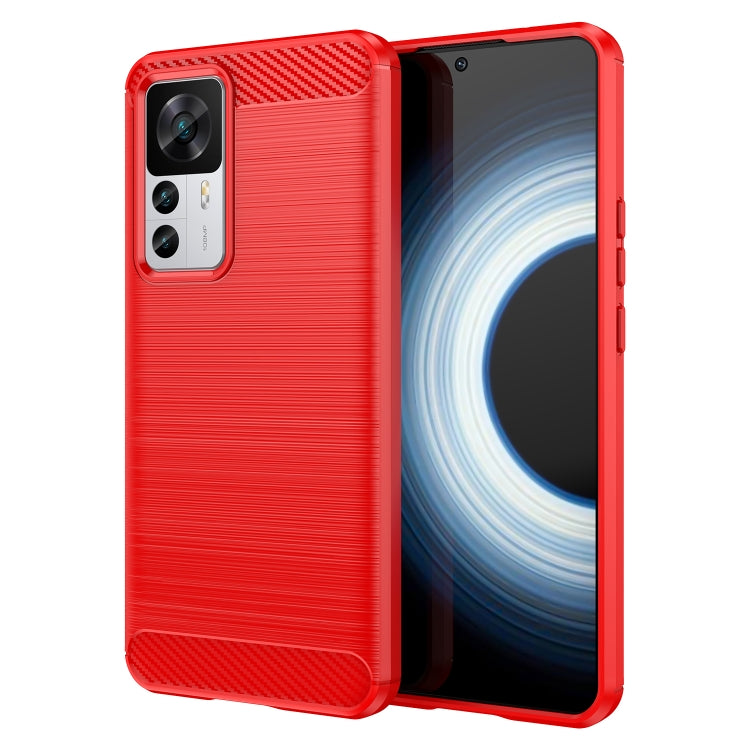 For Xiaomi 12T / Redmi K50 Ultra Brushed Texture Carbon Fiber TPU Phone Case