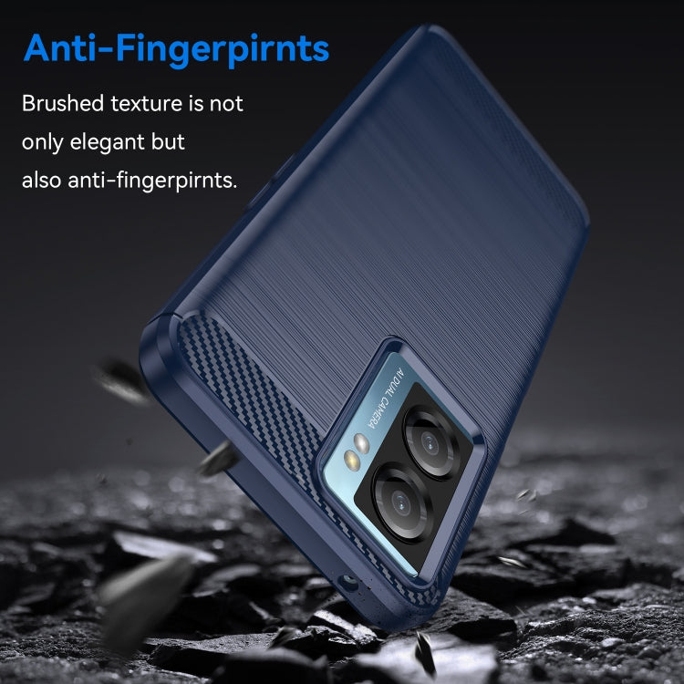 For OPPO A77s Brushed Texture Carbon Fiber TPU Phone Case