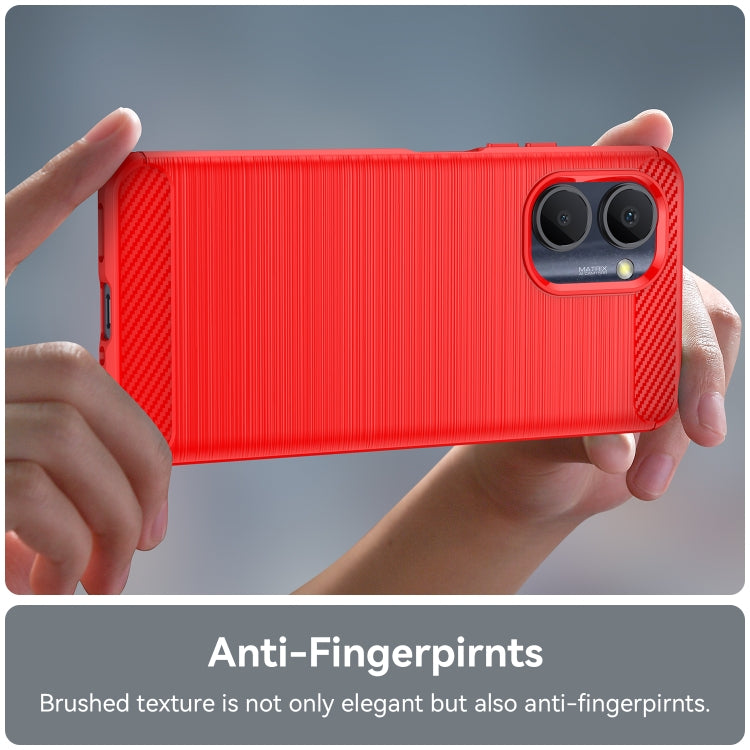 For Realme C33 Brushed Texture Carbon Fiber TPU Phone Case