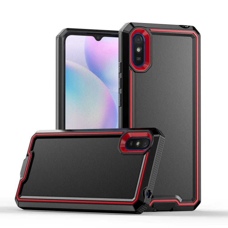 For Xiaomi Redmi 9A Armour Two-color TPU + PC Phone Case