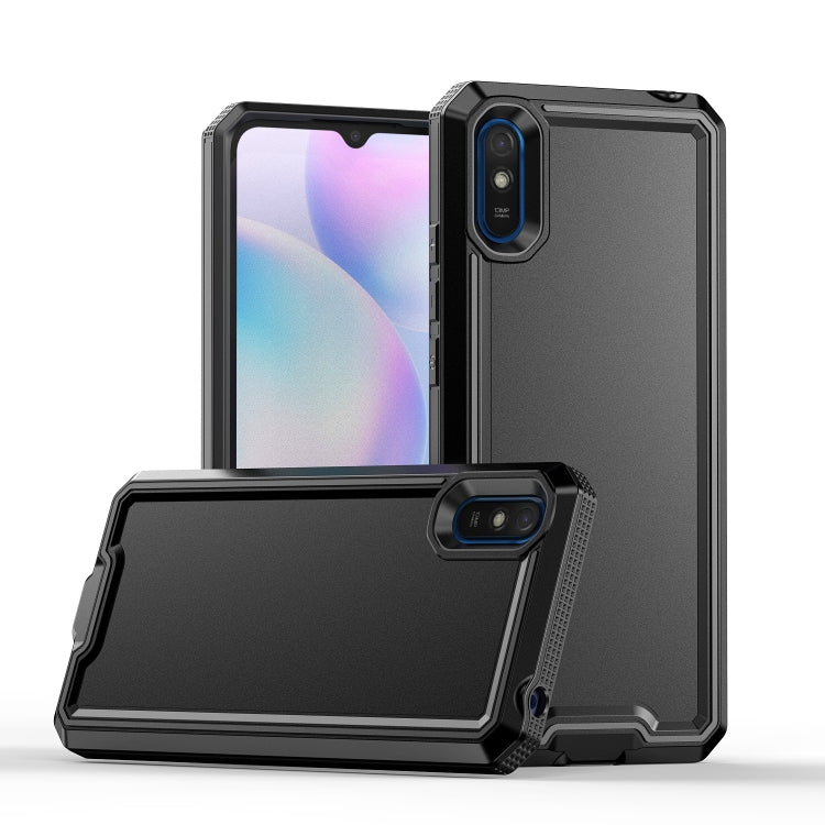 For Xiaomi Redmi 9A Armour Two-color TPU + PC Phone Case
