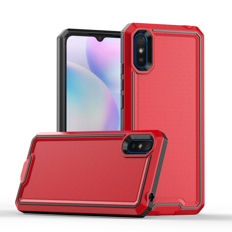 For Xiaomi Redmi 9A Armour Two-color TPU + PC Phone Case