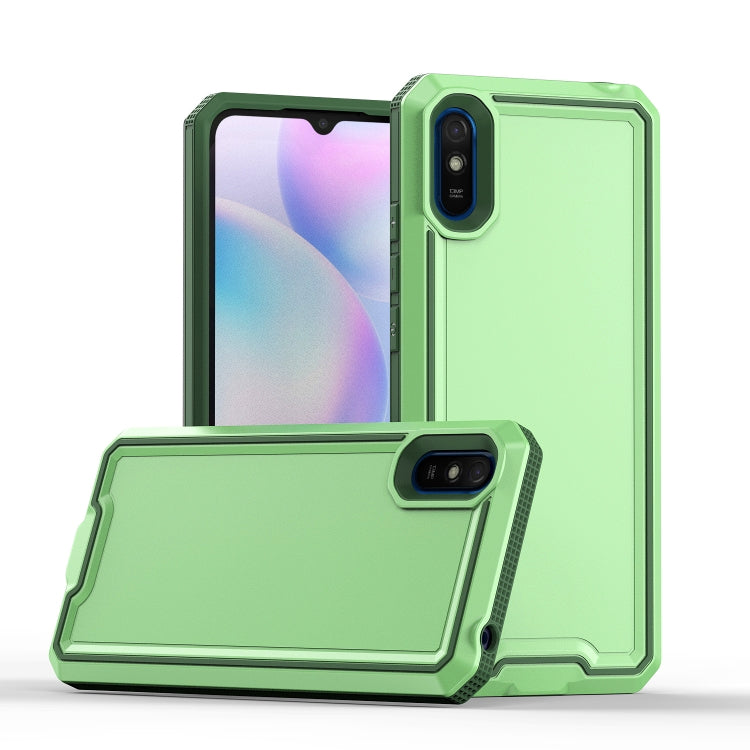 For Xiaomi Redmi 9A Armour Two-color TPU + PC Phone Case