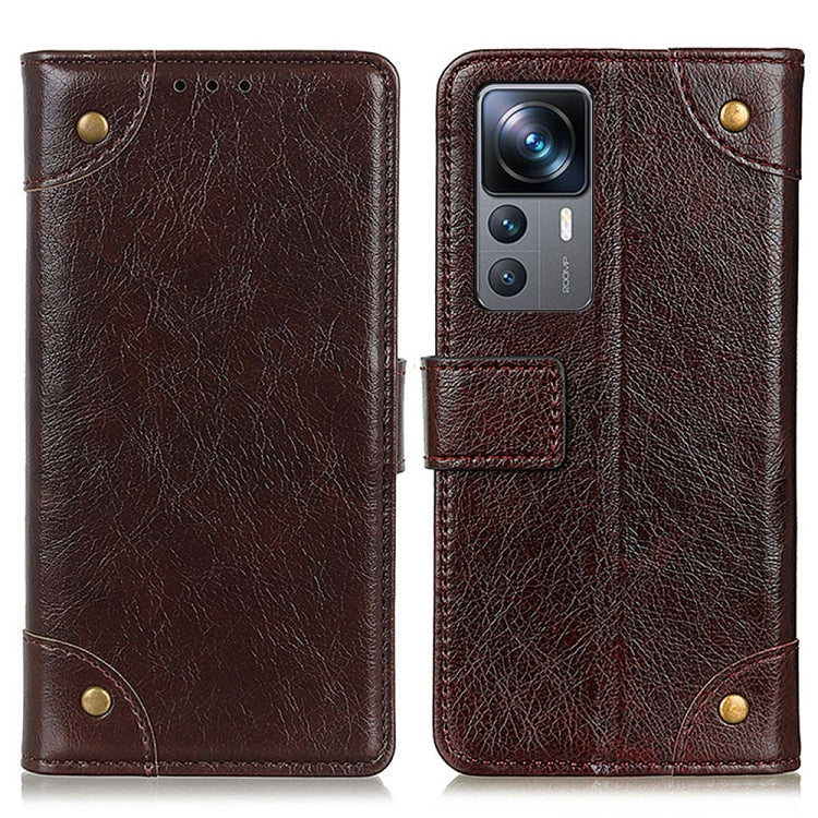 For Xiaomi 12T/12T Pro/Redmi K50 Ultra Copper Buckle Nappa Texture Horizontal Flip Leather Phone Case