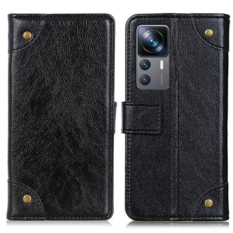 For Xiaomi 12T/12T Pro/Redmi K50 Ultra Copper Buckle Nappa Texture Horizontal Flip Leather Phone Case