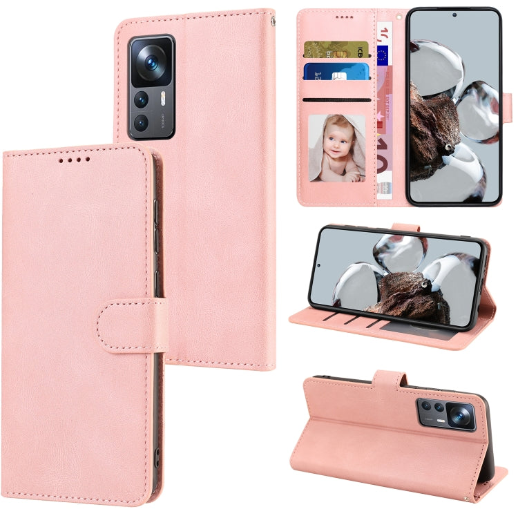 For Xiaomi 12T/12T Pro/Redmi K50 Ultra Fantasy Classic Skin-feel Calfskin Texture PU Phone Case