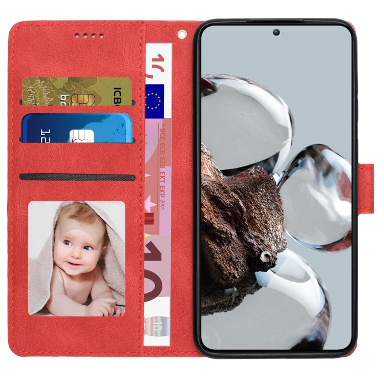 For Xiaomi 12T/12T Pro/Redmi K50 Ultra Fantasy Classic Skin-feel Calfskin Texture PU Phone Case