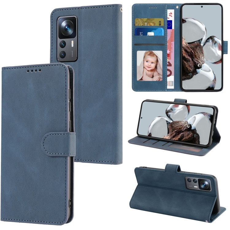 For Xiaomi 12T/12T Pro/Redmi K50 Ultra Fantasy Classic Skin-feel Calfskin Texture PU Phone Case