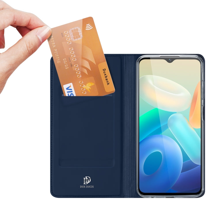 For vivo Y16 / Y02s DUX DUCIS Skin Pro Series Flip Leather Phone Case
