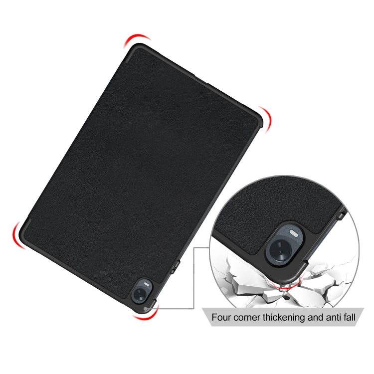 For OPPO Pad 11 inch 3-folding Magnetic Buckle Custer Texture Leather Tablet Case
