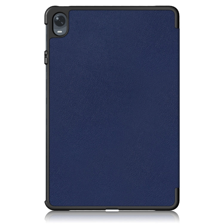 For OPPO Pad 11 inch 3-folding Magnetic Buckle Custer Texture Leather Tablet Case