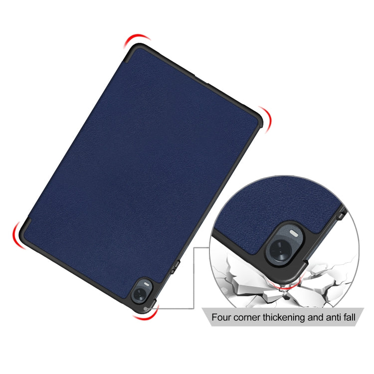 For OPPO Pad 11 inch 3-folding Magnetic Buckle Custer Texture Leather Tablet Case