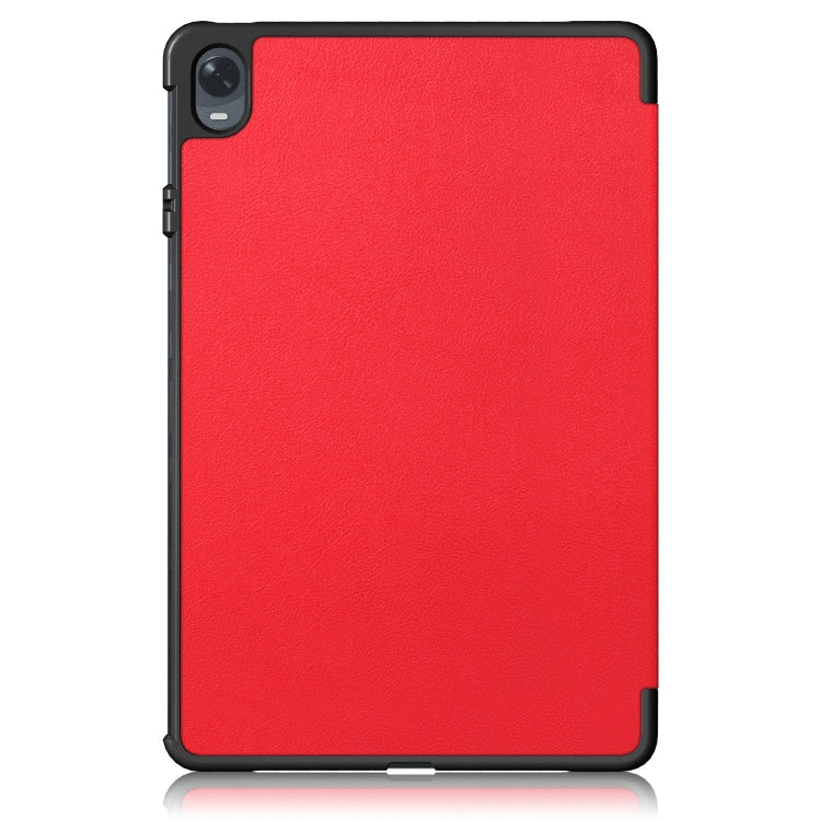 For OPPO Pad 11 inch 3-folding Magnetic Buckle Custer Texture Leather Tablet Case