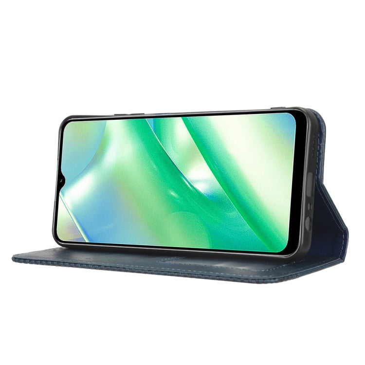 For Realme C33 4G Magnetic Buckle Retro Texture Leather Phone Case