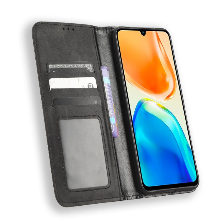 For vivo V25 5G / X80 Lite Magnetic Buckle Retro Texture Leather Phone Case