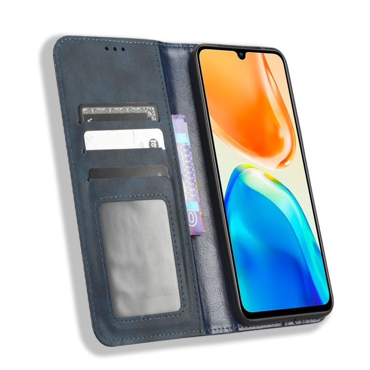 For vivo V25 5G / X80 Lite Magnetic Buckle Retro Texture Leather Phone Case