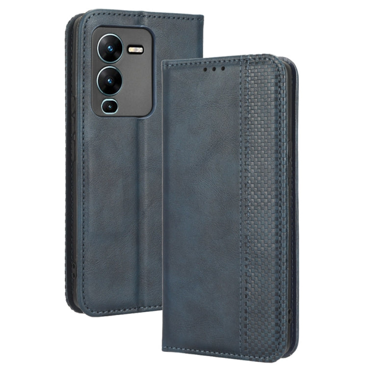 For vivo V25 Pro / S15 Pro Magnetic Buckle Retro Texture Leather Phone Case