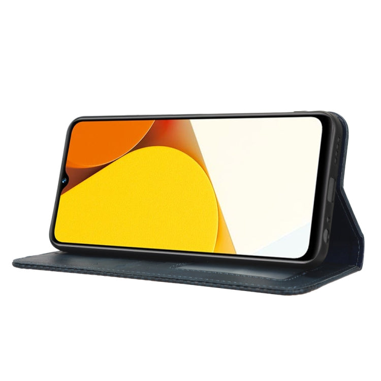 For vivo Y35 4G / Y22s 4G / Y22 4G 2022 Magnetic Buckle Retro Texture Leather Phone Case