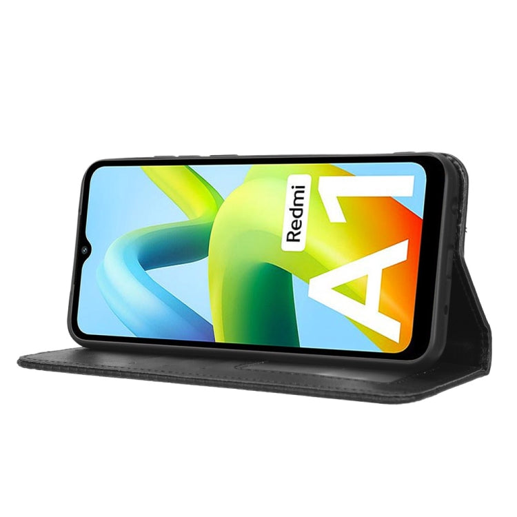 For Xiaomi Redmi A1 Magnetic Buckle Retro Texture Leather Phone Case