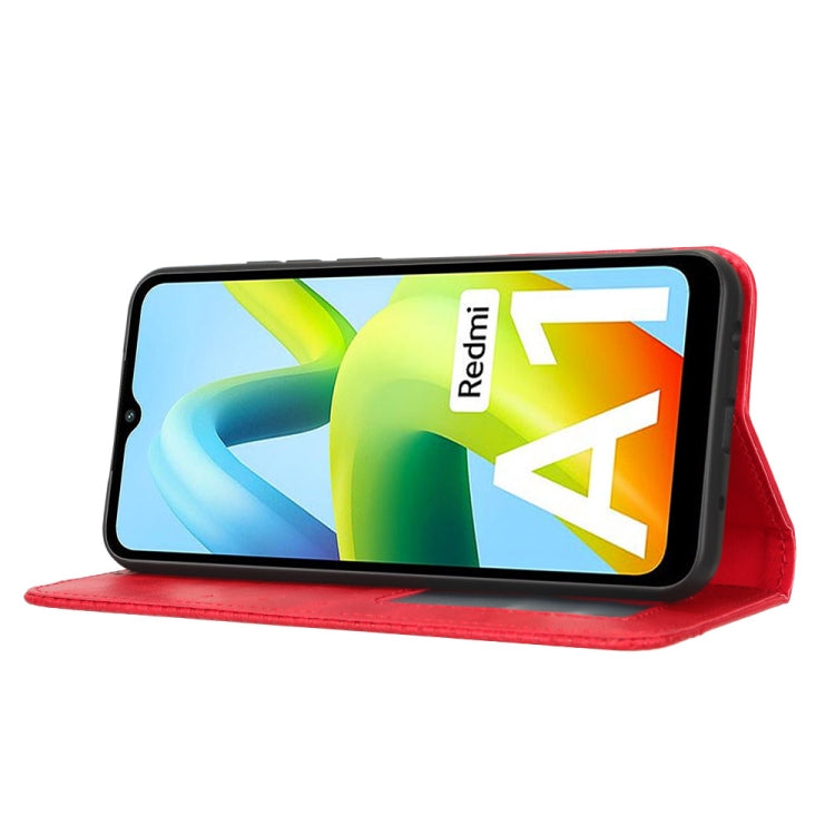 For Xiaomi Redmi A1 Magnetic Buckle Retro Texture Leather Phone Case