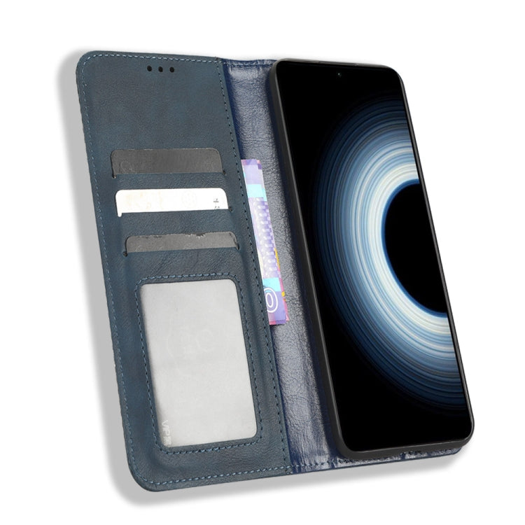 For Xiaomi 12T / Redmi K50 Ultra Magnetic Buckle Retro Texture Leather Phone Case