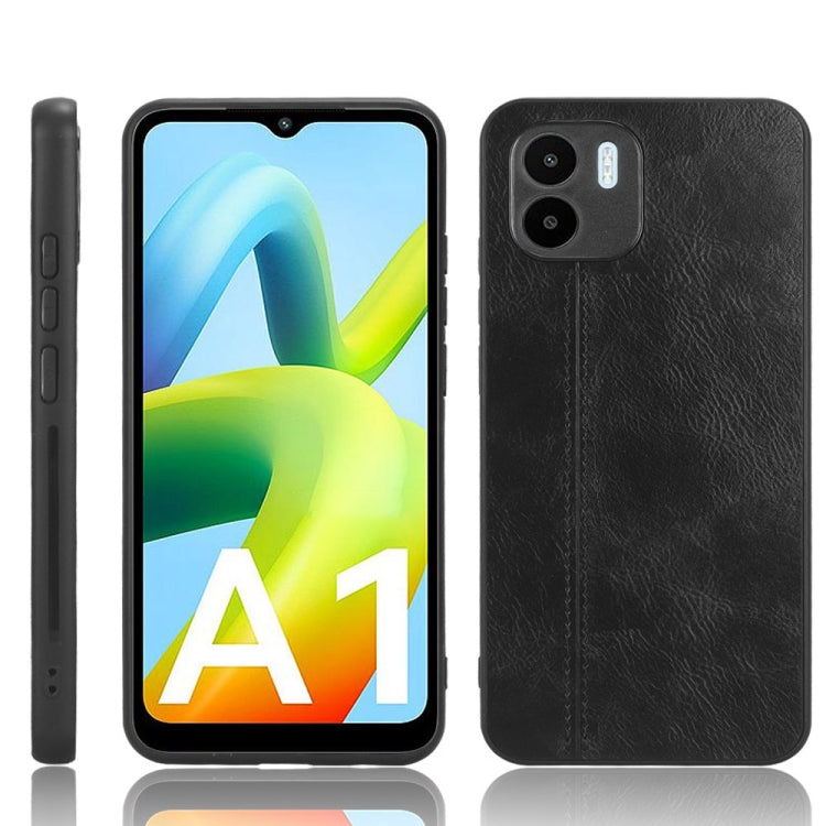 For Xiaomi Redmi A1 Sewing Cow Pattern Skin PC + PU + TPU Phone Case