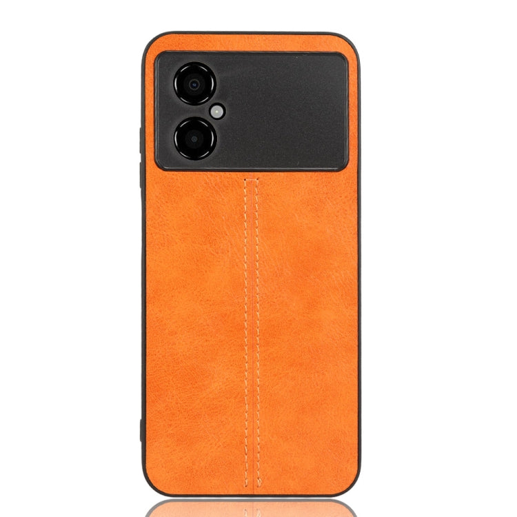 For Xiaomi Poco M4 5G Sewing Cow Pattern Skin PC + PU + TPU Phone Case