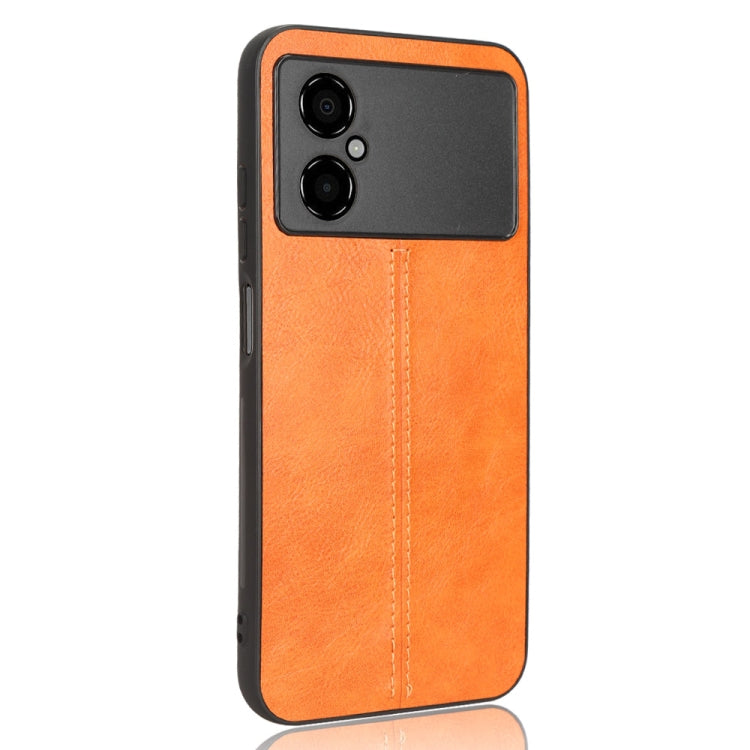 For Xiaomi Poco M4 5G Sewing Cow Pattern Skin PC + PU + TPU Phone Case