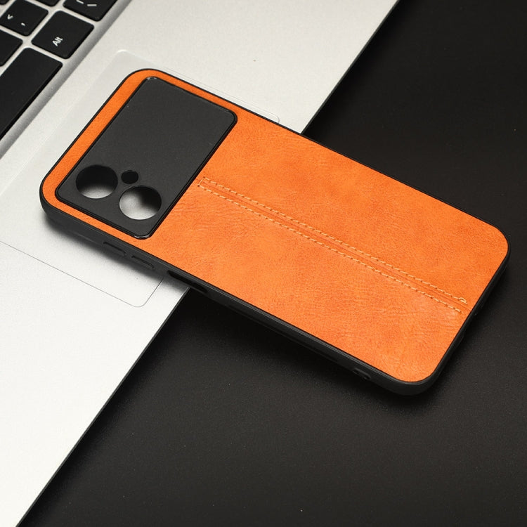 For Xiaomi Poco M4 5G Sewing Cow Pattern Skin PC + PU + TPU Phone Case