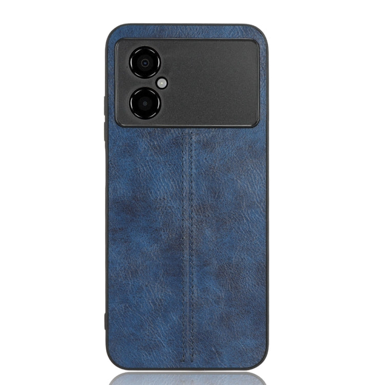 For Xiaomi Poco M4 5G Sewing Cow Pattern Skin PC + PU + TPU Phone Case